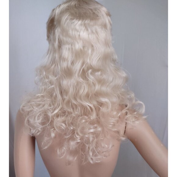 Wig Blonde Mullet Synthetic Hair Halloween costume small medium unisex - Picture 3 of 11